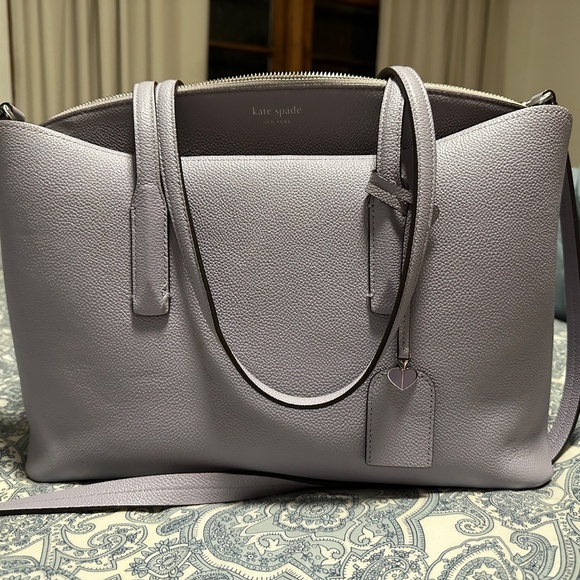 Kate Spade Frozen Lilac Margaux Work Tote LIKE NEW - Picture 3 of 6